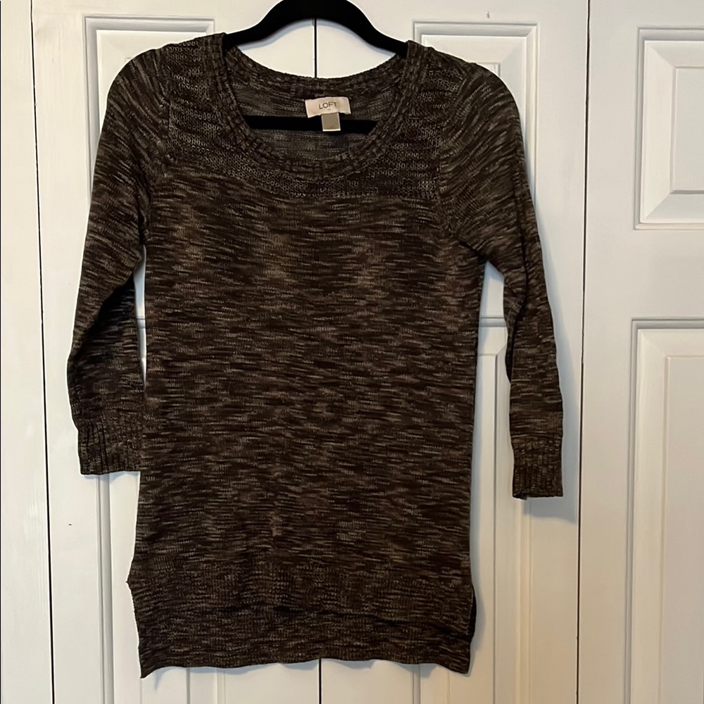 Loft Brown Knit Sweater XSmall